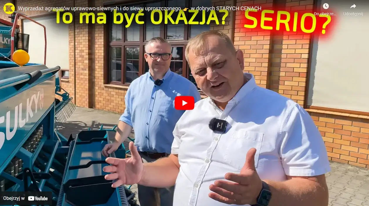 Wyprzedaż agregatów uprawowo-siewnych mechanicznych